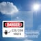 Signmission 120 208 Volts Danger Sign, Plastic, 10in W x 7in L, 2PK OS-2PACK-DS-P-710-L-1004 - alternate 4
